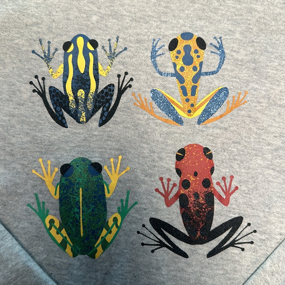 EUC Tea Collection Gray Frog Print Tee - Picture 2 of 3